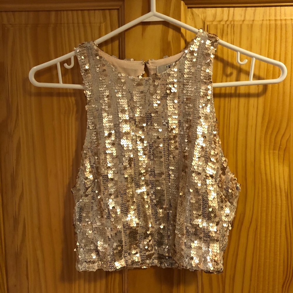 Sequin Crop Top